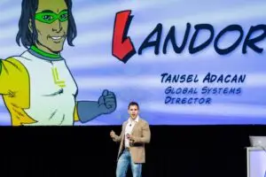 Tansel Adacan speaking at Sugarcon in San Francisco