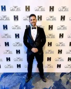 Tansel Adacan at the Travel Weekly Globes, part of Jacobs Media